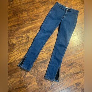 Free People women’s size 27 slit slim flare jeans